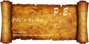 Pór Erika névjegykártya