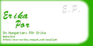 erika por business card